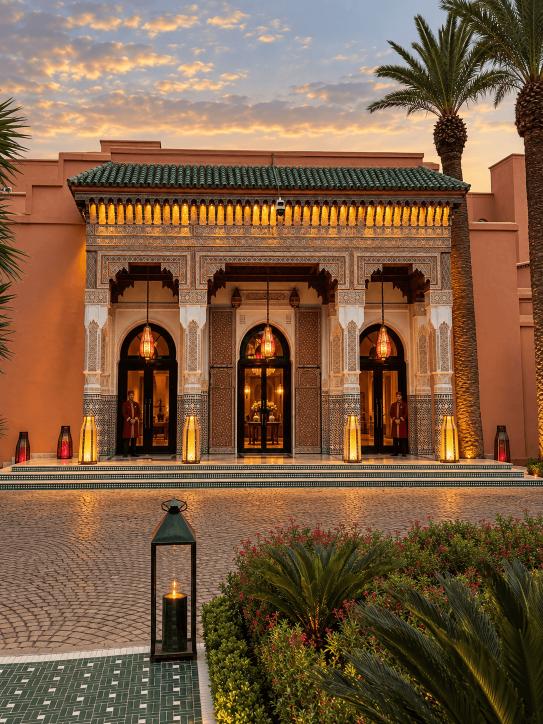 La Mamounia — La façade à la lumière du soir